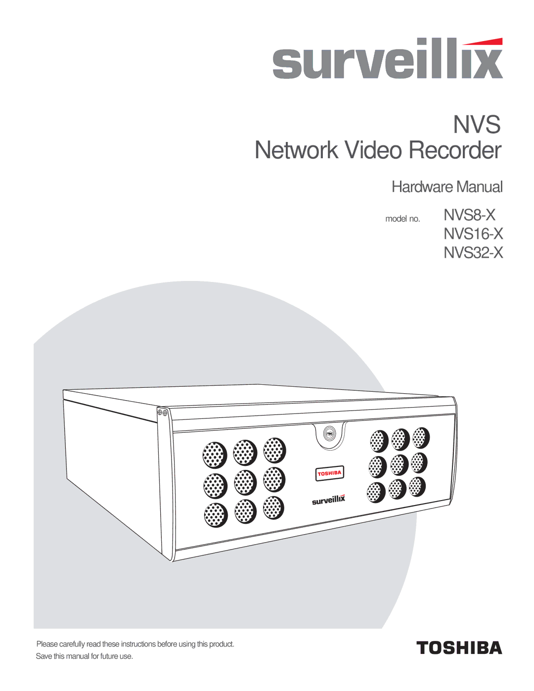 Toshiba NVS manual Nvs 