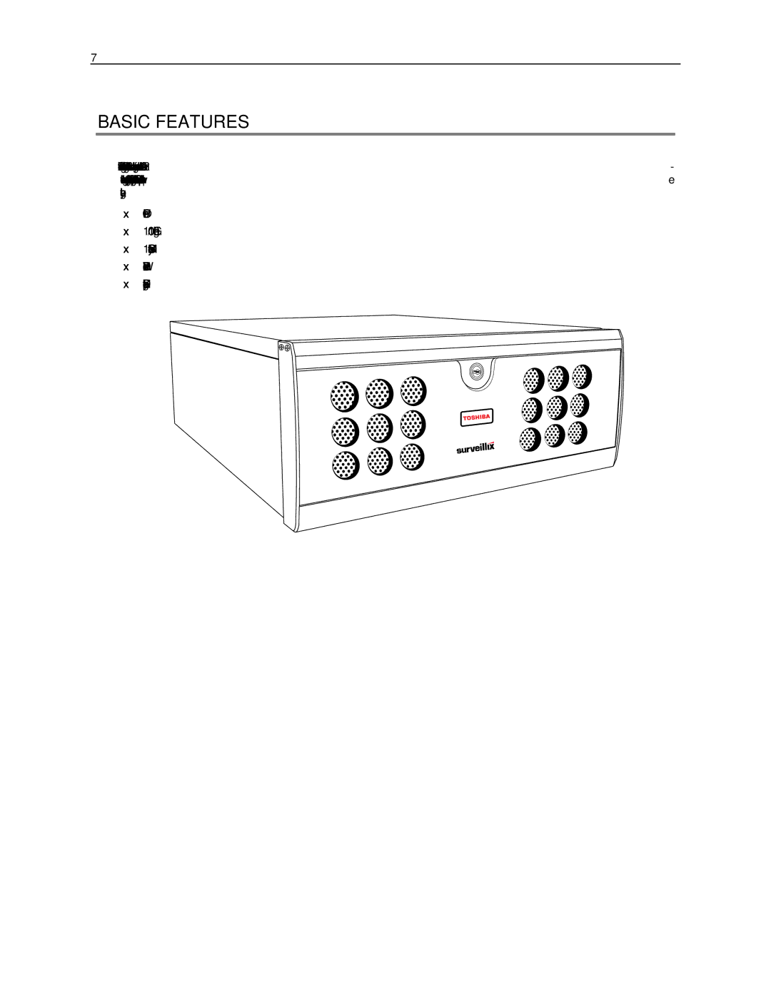 Toshiba NVS manual Basic Features 