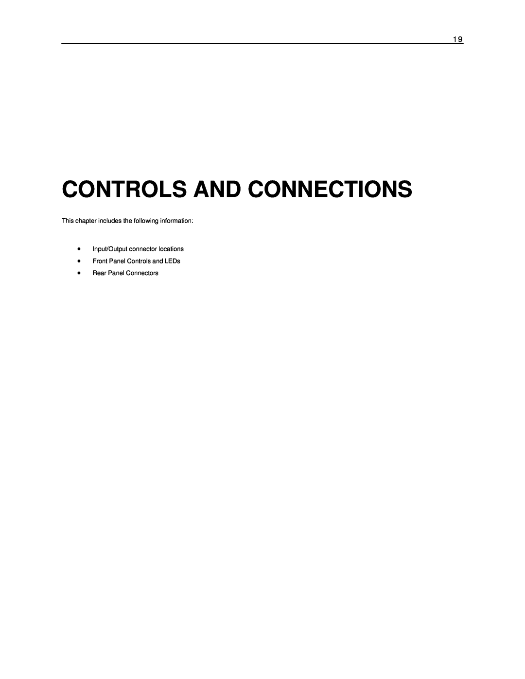 Toshiba NVS16-X, NVS32-X Controls And Connections, This chapter includes the following information, Rear Panel Connectors 
