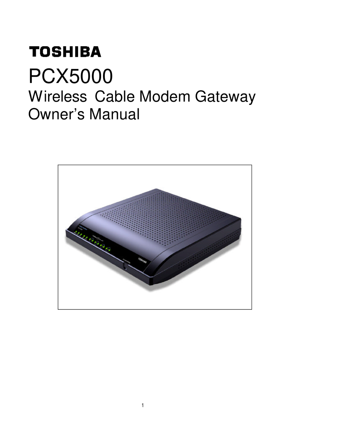 Toshiba PCX5000, P000233790, PCX 5000 owner manual 