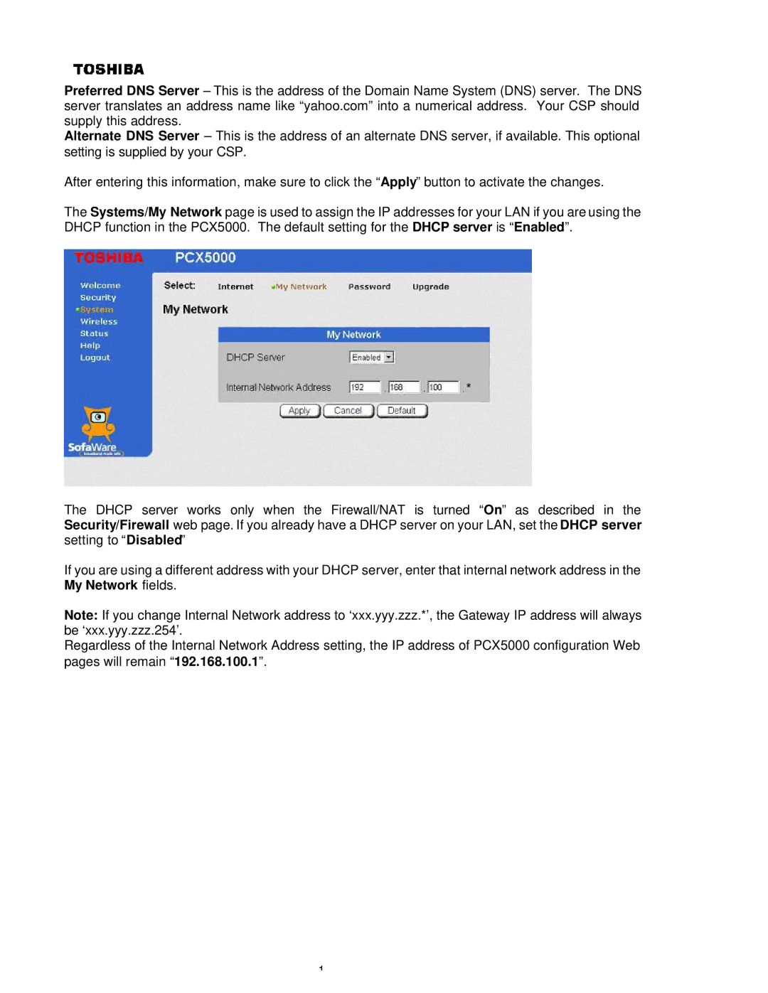 Toshiba PCX5000, P000233790, PCX 5000 owner manual 