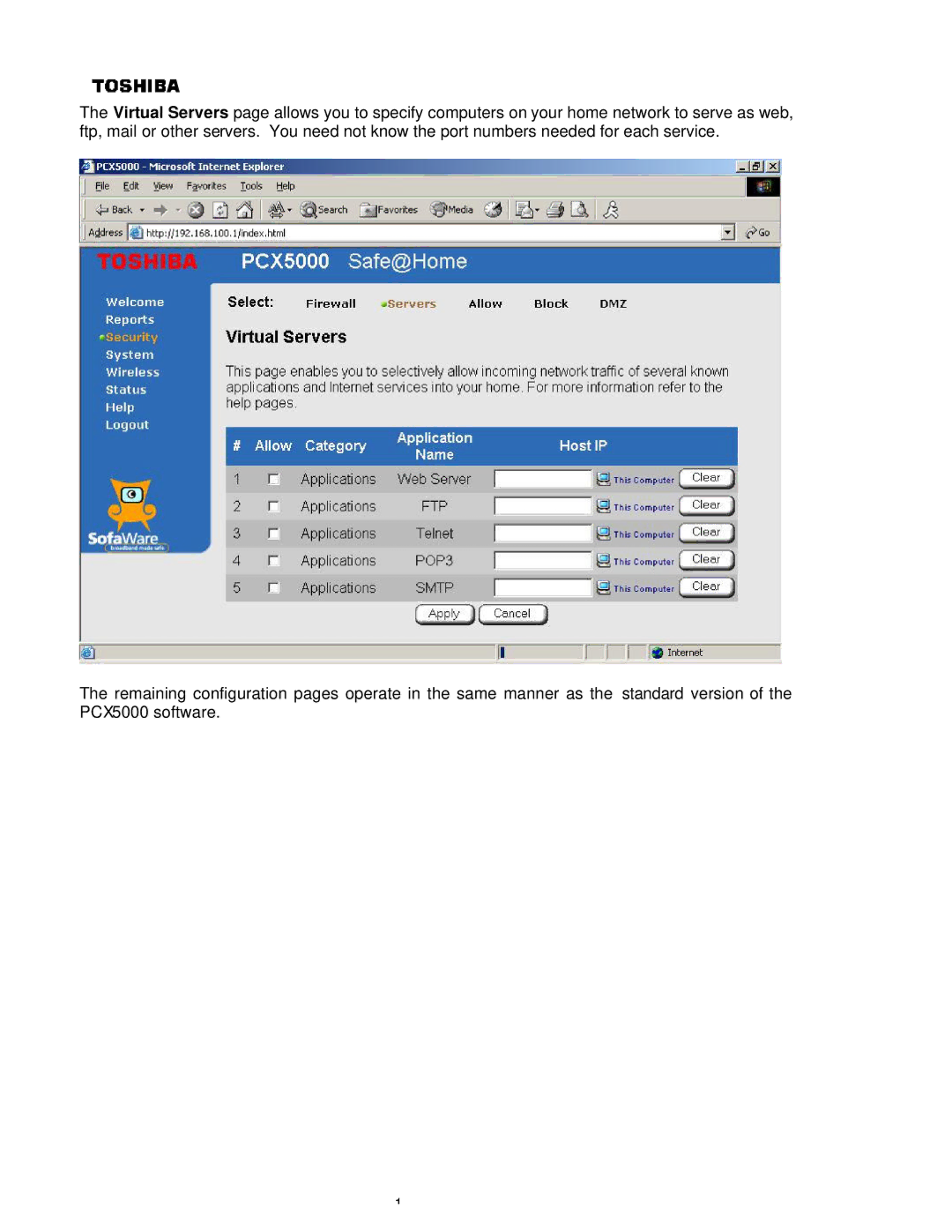 Toshiba PCX 5000, P000233790, PCX5000 owner manual 