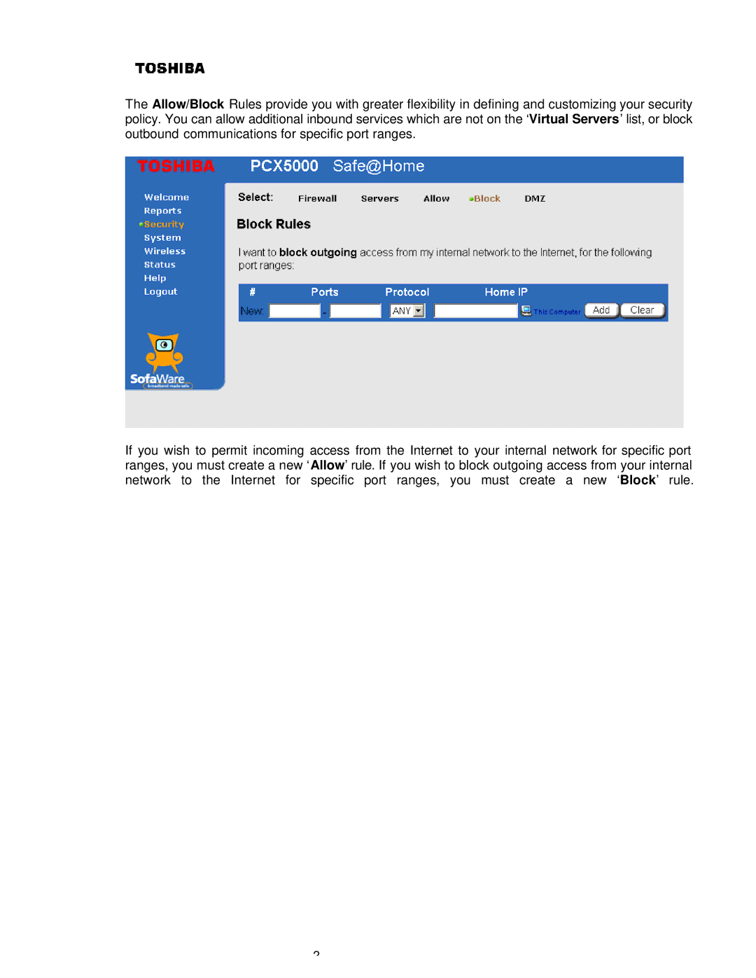 Toshiba P000233790, PCX5000, PCX 5000 owner manual 