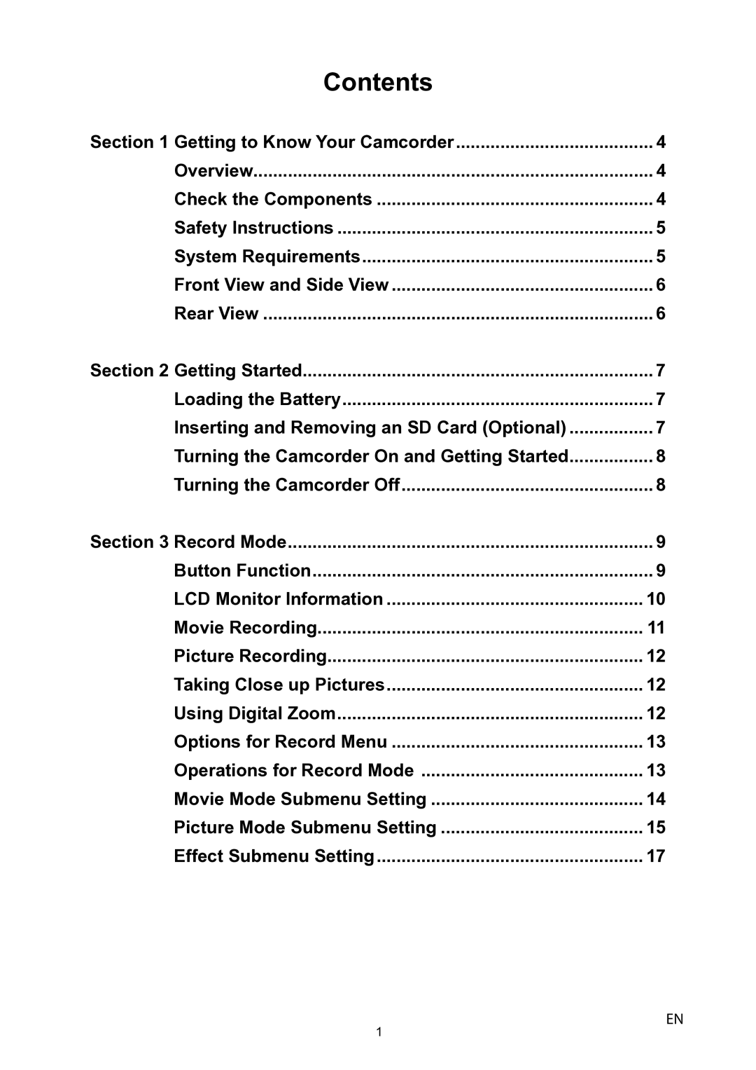 Toshiba P10 user manual Contents 