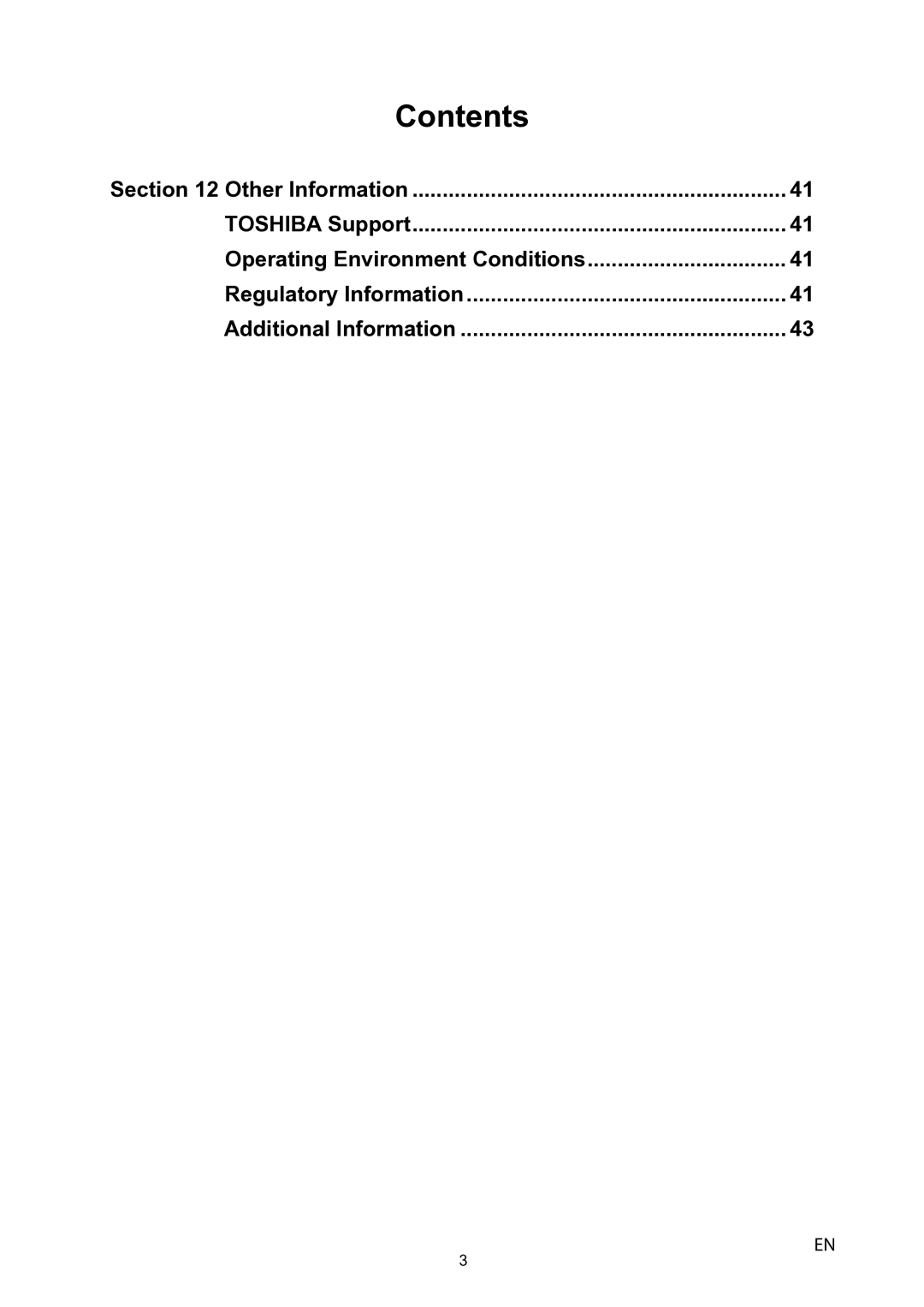 Toshiba P10 user manual Contents 