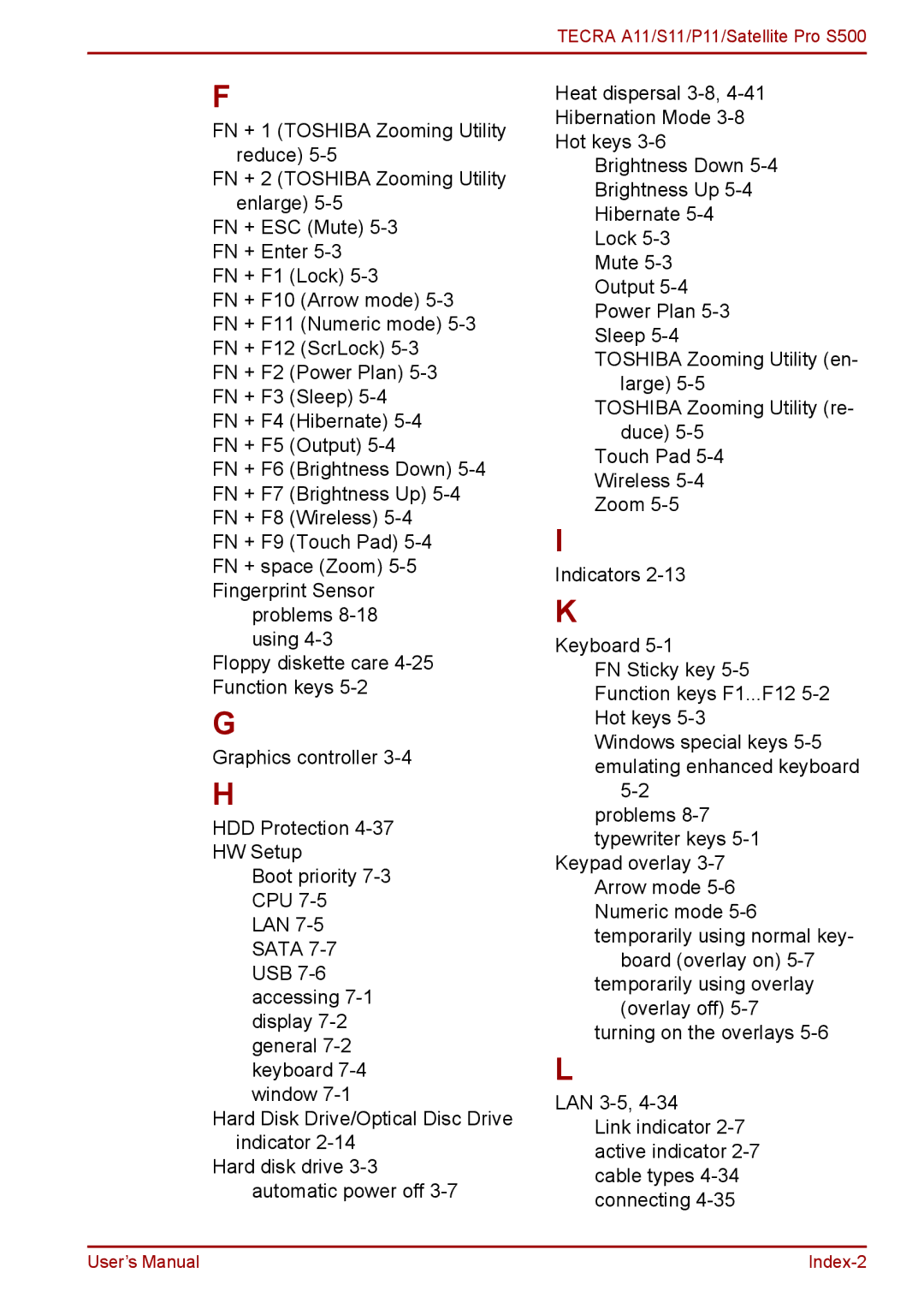 Toshiba A11, P11, S11 user manual Windows special keys 5-5 emulating enhanced keyboard 