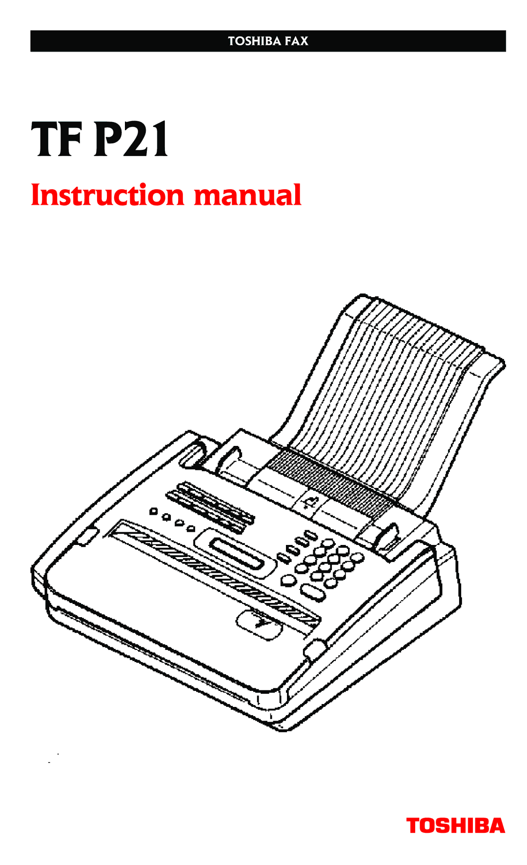 Toshiba instruction manual TF P21 