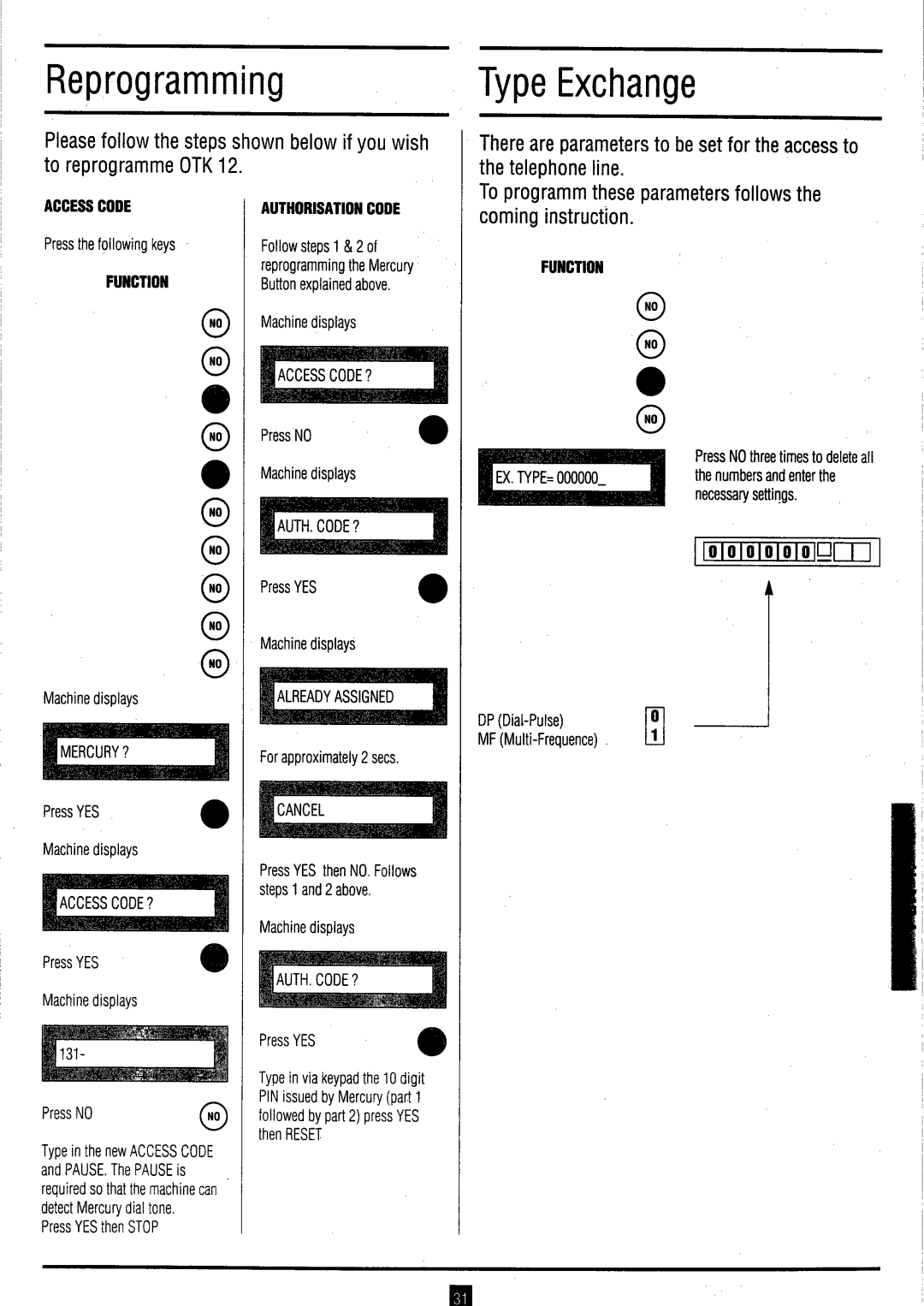 Toshiba P21 instruction manual 