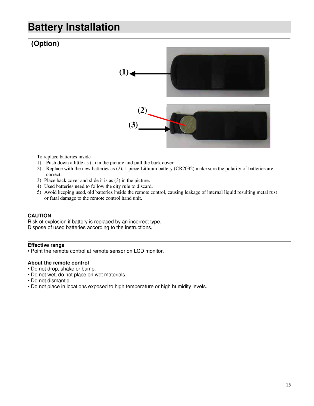 Toshiba P32LSA owner manual Battery Installation, Effective range, About the remote control 