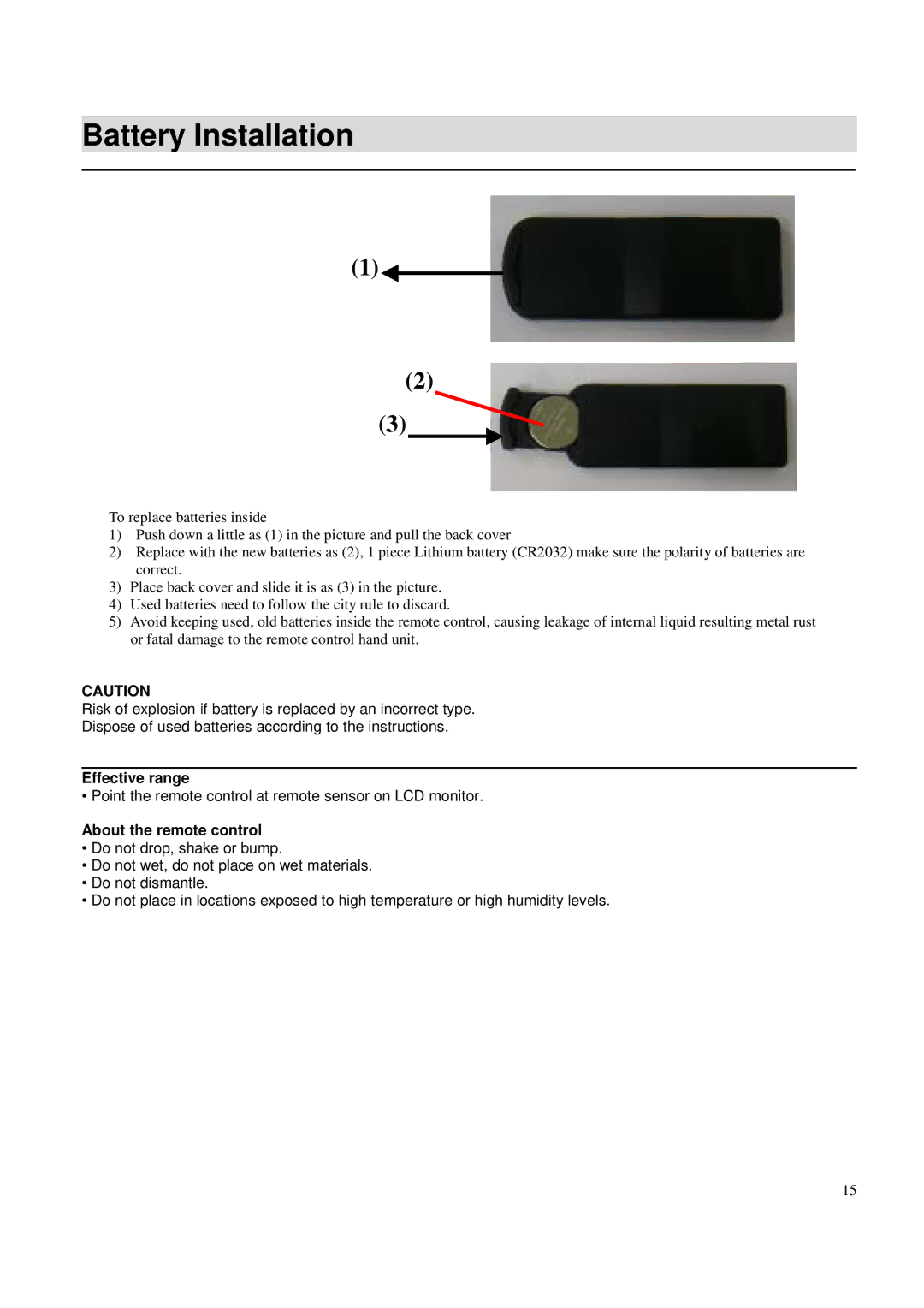 Toshiba P42LSA owner manual Battery Installation, Effective range, About the remote control 