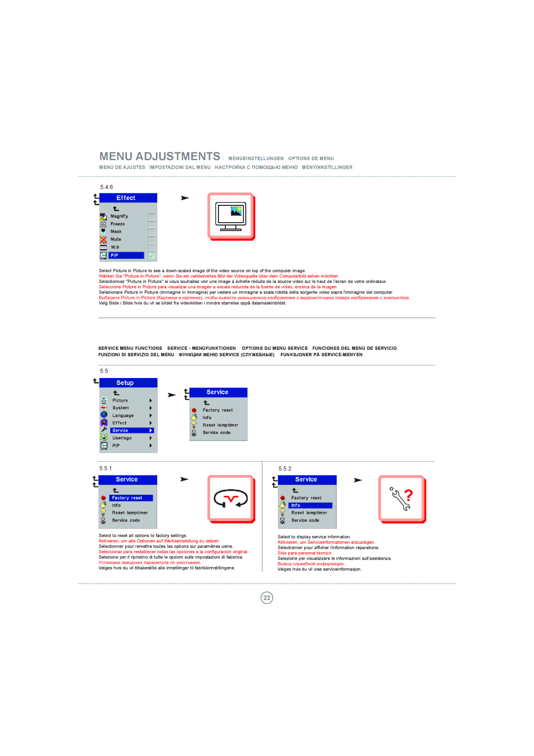 Toshiba P5 manual Select to reset all options to factory settings, Установка заводских параметров по умолчанию 