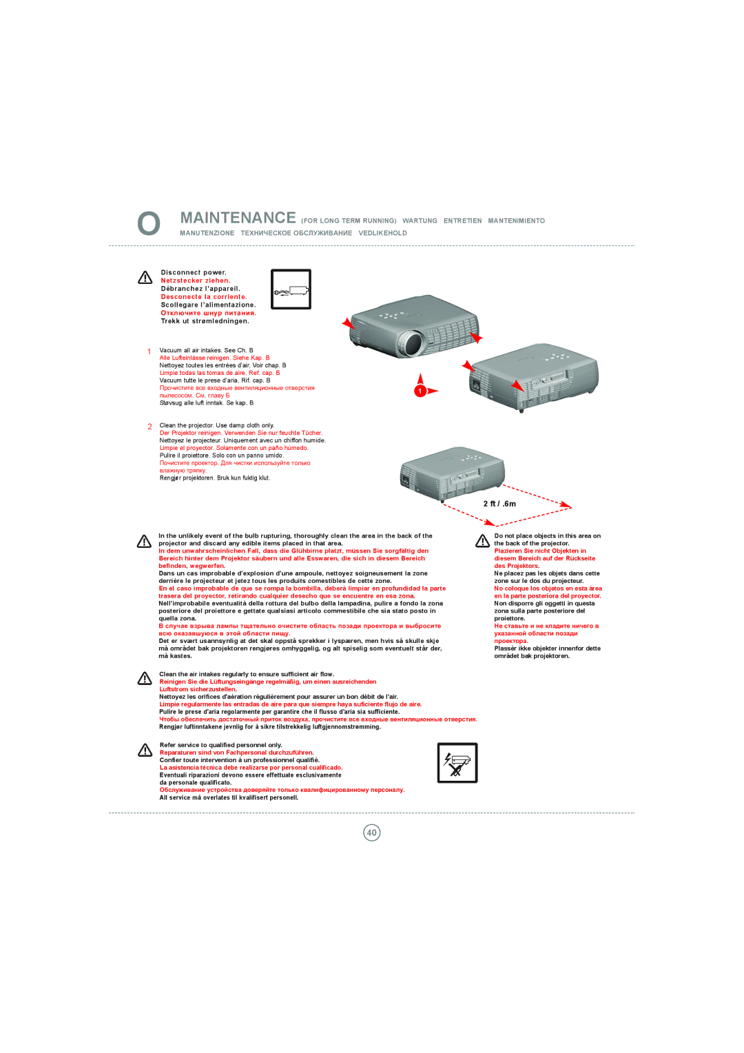 Toshiba P5 manual Alle Lufteinlässe reinigen. Siehe Kap. B, Limpie todas las tomas de aire. Ref. cap. B 