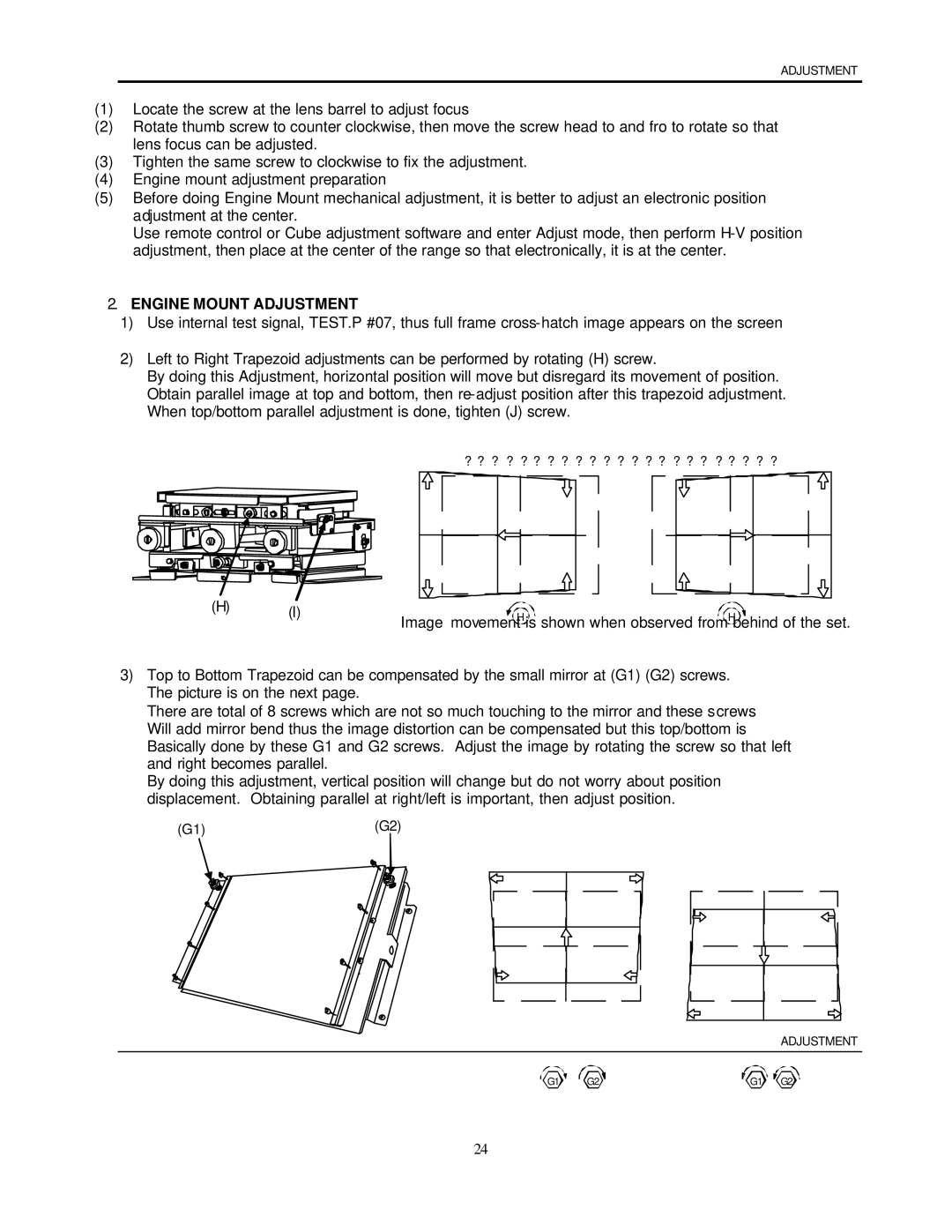 Toshiba P503DL service manual Engine Mount Adjustment 