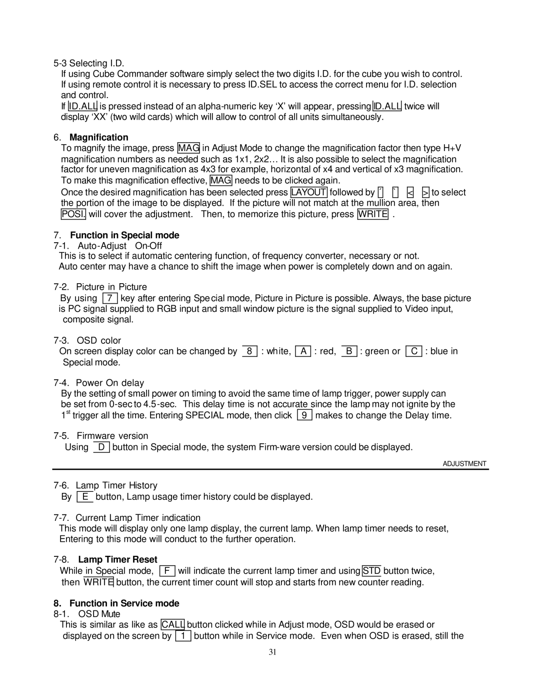 Toshiba P503DL service manual Magnification 