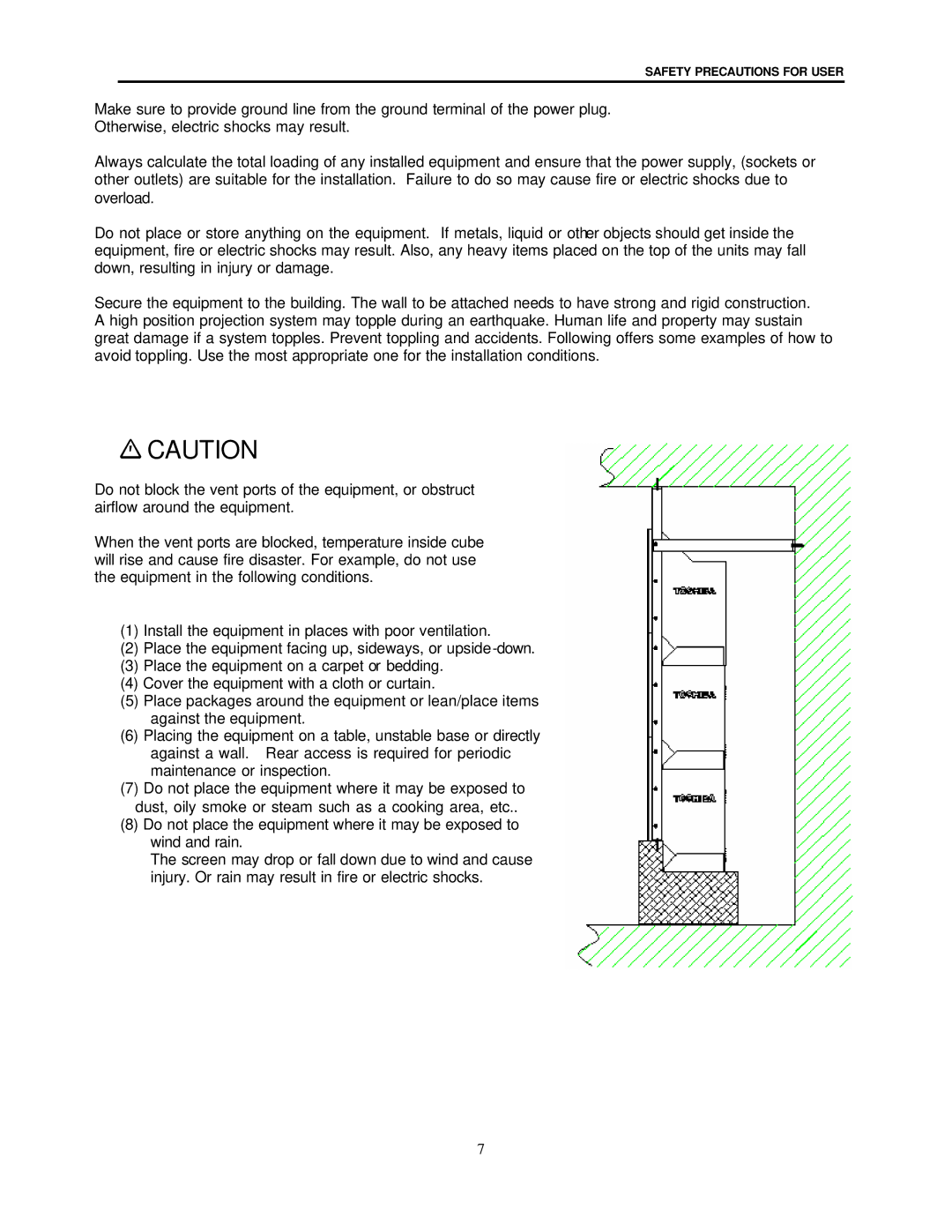 Toshiba P503DL service manual Safety Precautions for User 