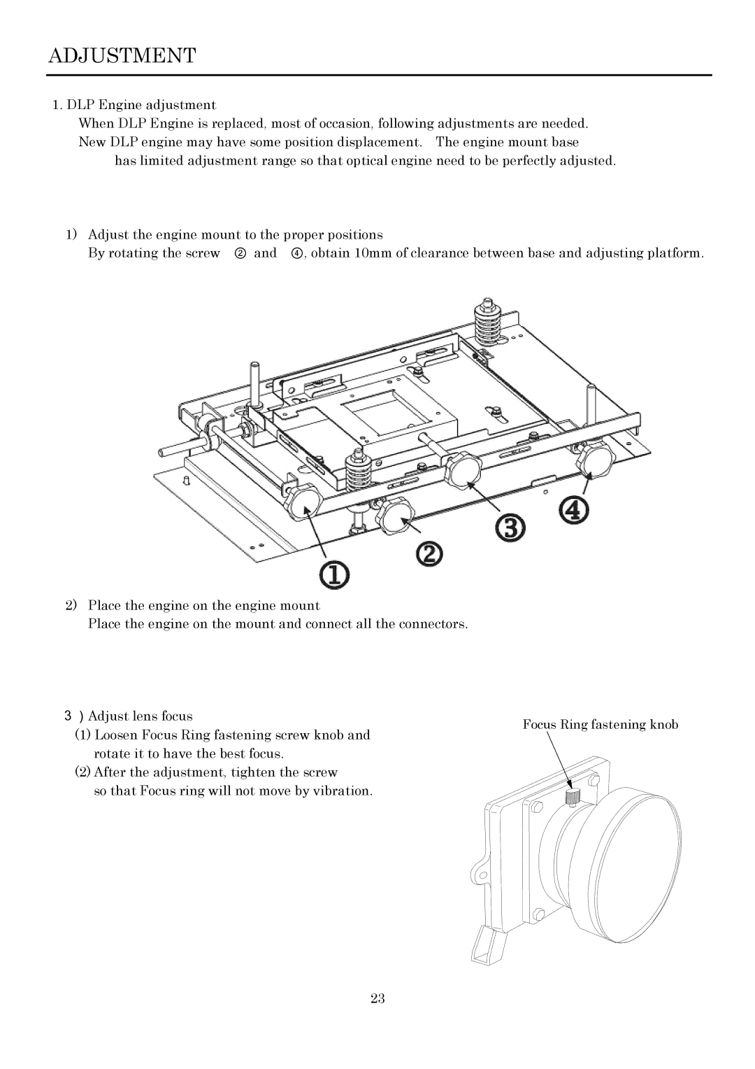 Toshiba P600DL service manual Adjustment 