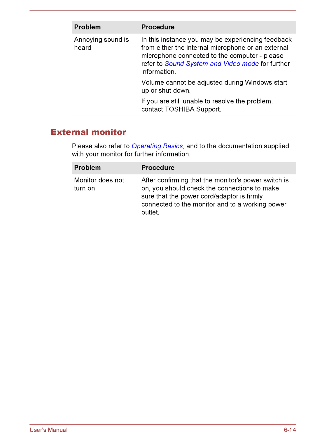 Toshiba P850/P855 user manual Refer to Sound System and Video mode for further 