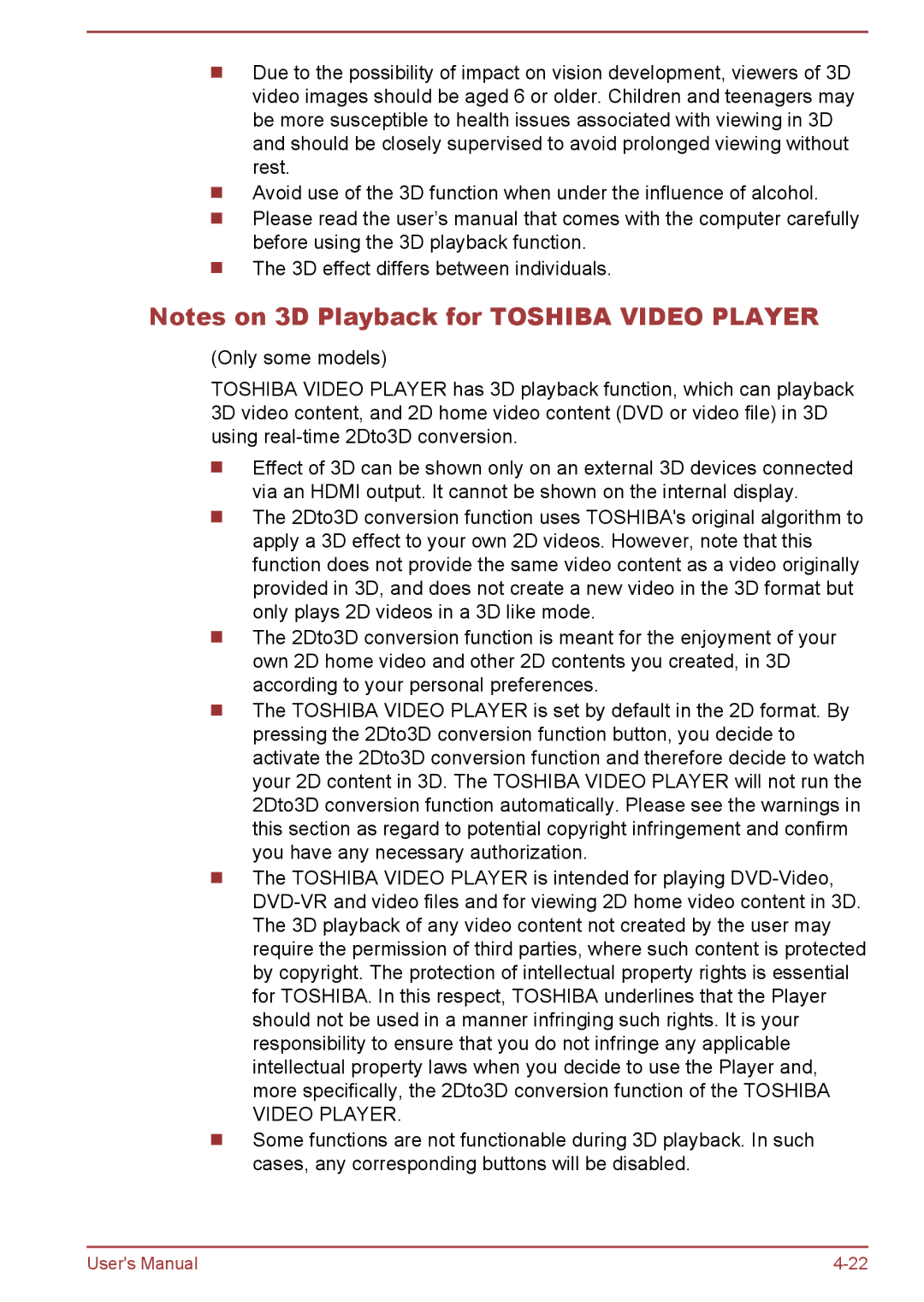 Toshiba P850/P855 user manual 