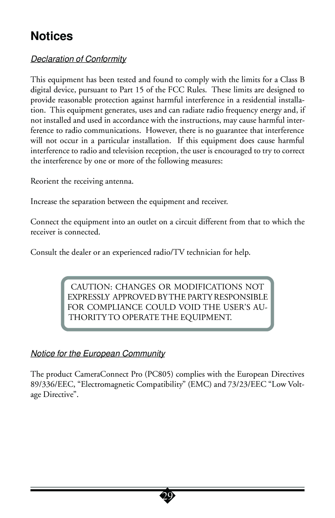 Toshiba Parallel Port Flash Card Reader user manual Declaration of Conformity 