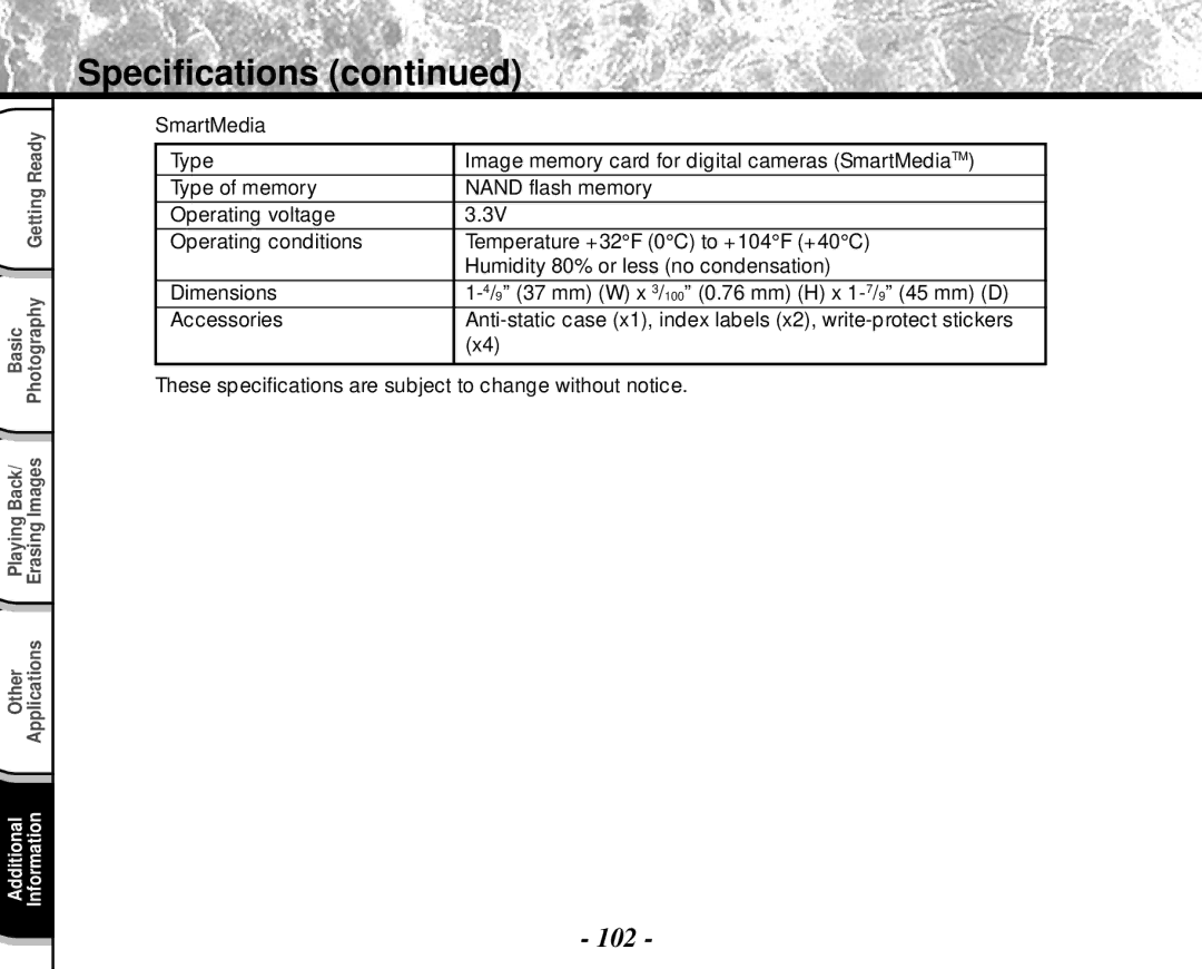 Toshiba PDR-M4 instruction manual 102 