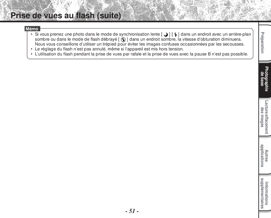 Toshiba PDR-M60 instruction manual Mémo 