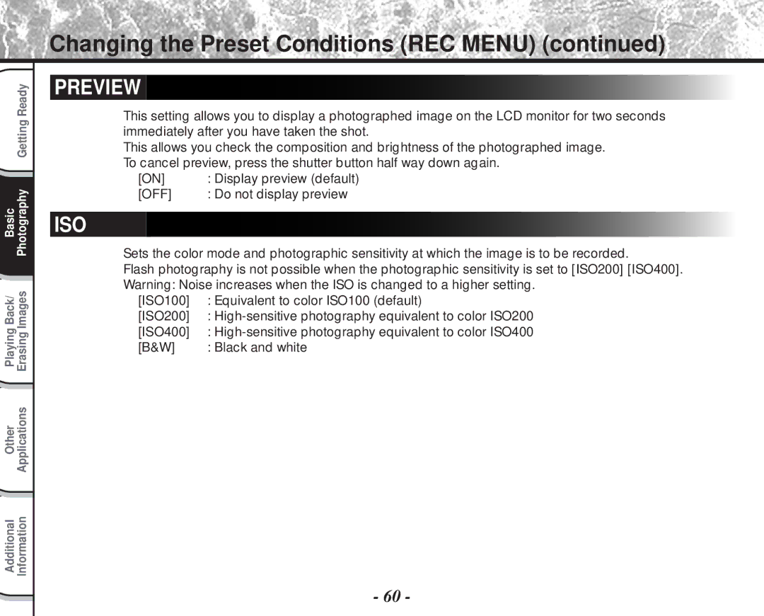 Toshiba PDR-M60 instruction manual Preview 