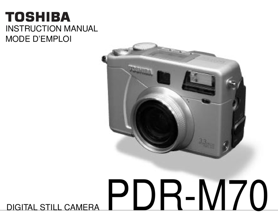 Toshiba instruction manual Digital Still Camera PDR-M70 