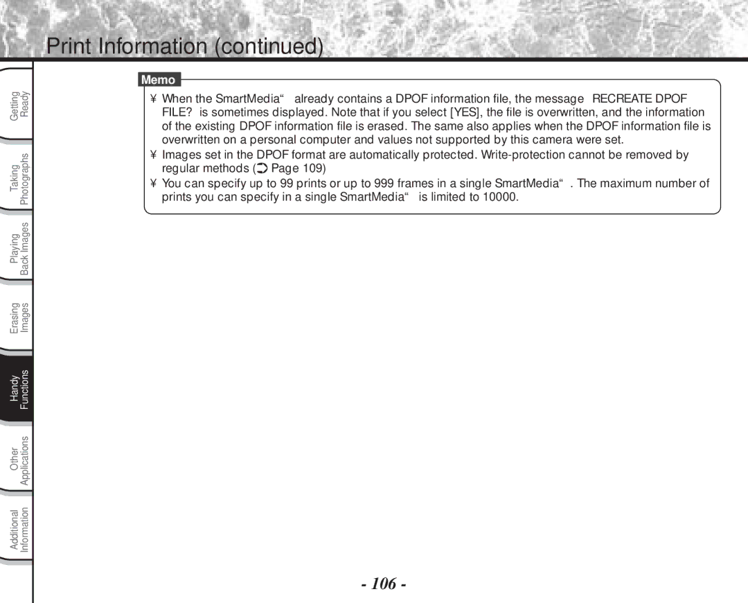 Toshiba PDR-M70 instruction manual 106 