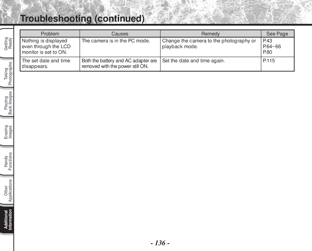 Toshiba PDR-M70 instruction manual 136 