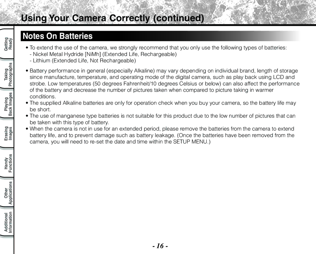 Toshiba PDR-M71 instruction manual Using Your Camera Correctly 