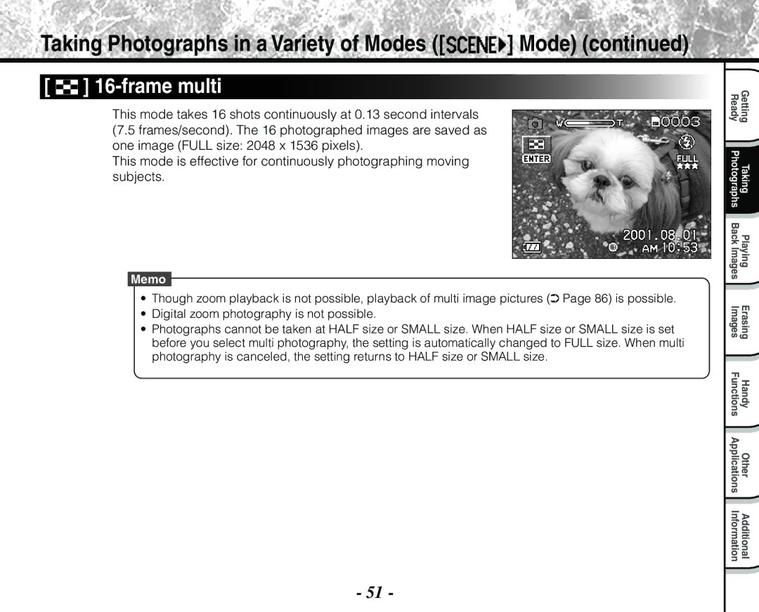 Toshiba PDR-M71 instruction manual Frame multi 