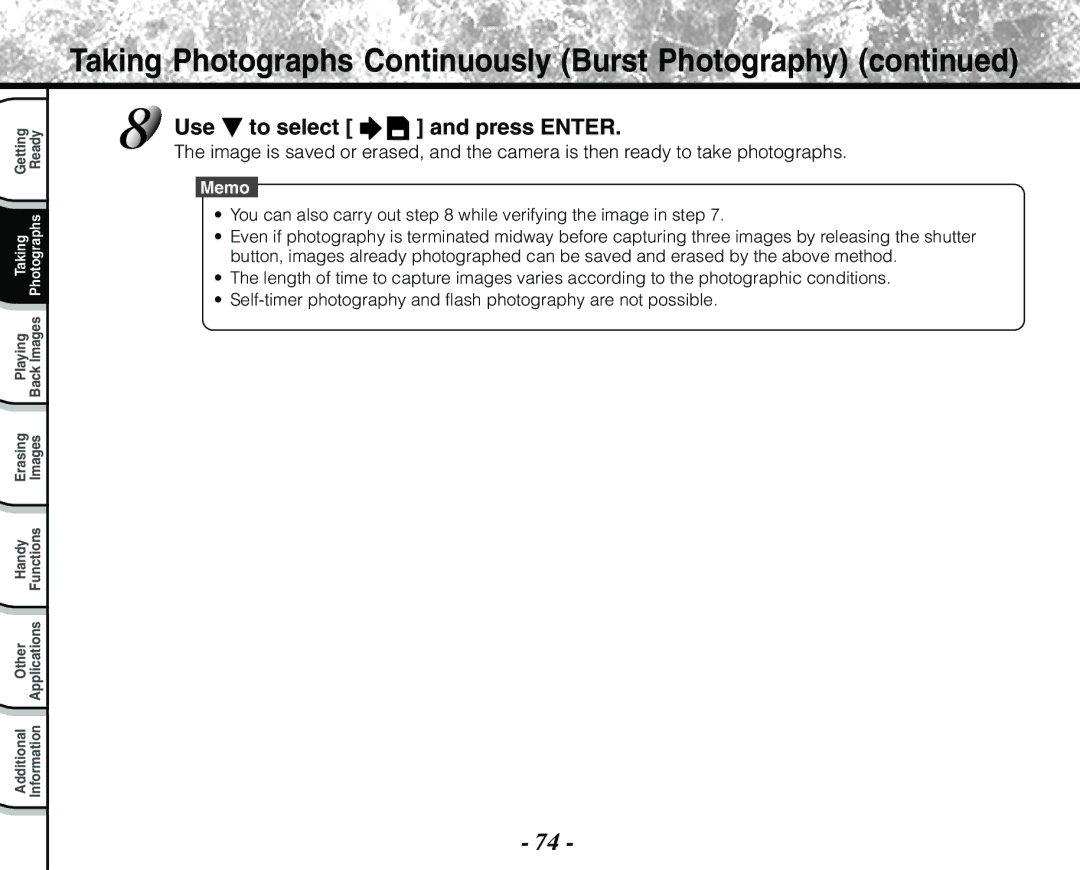 Toshiba PDR-M71 instruction manual Use to select and press Enter 