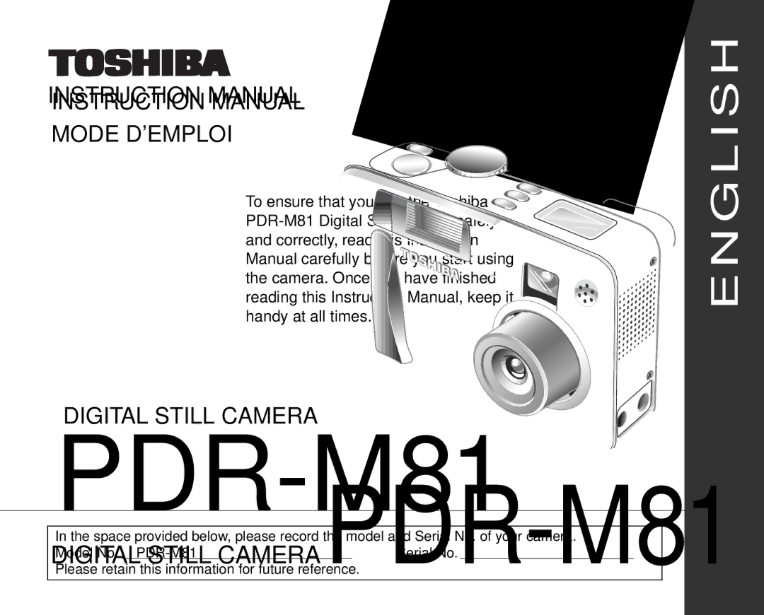 Toshiba PDR-M81 instruction manual 