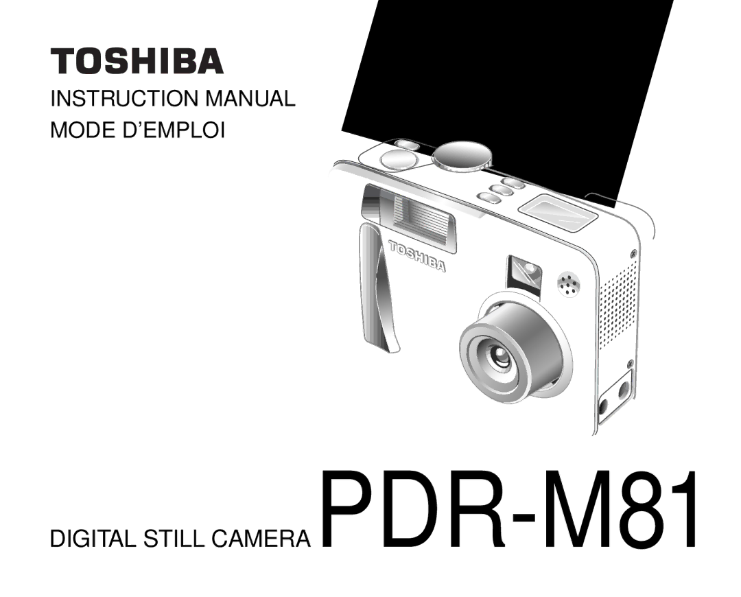 Toshiba PDR-M81 instruction manual 