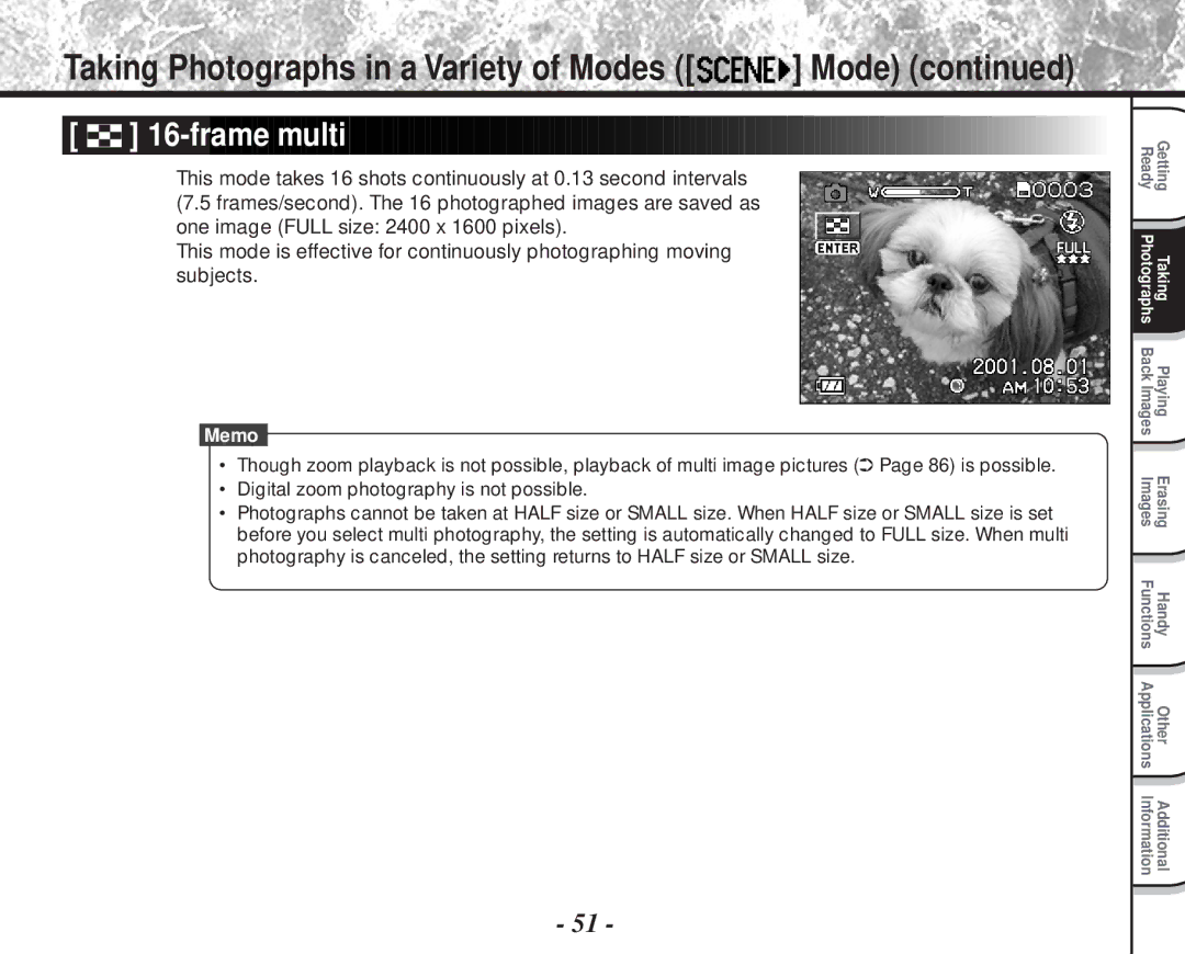 Toshiba PDR-M81 instruction manual Frame multi 