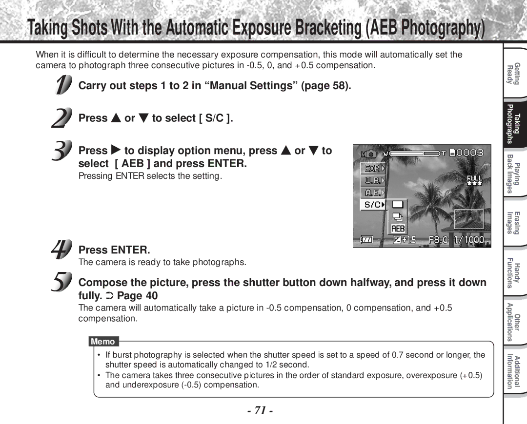 Toshiba PDR-M81 instruction manual Press Enter 