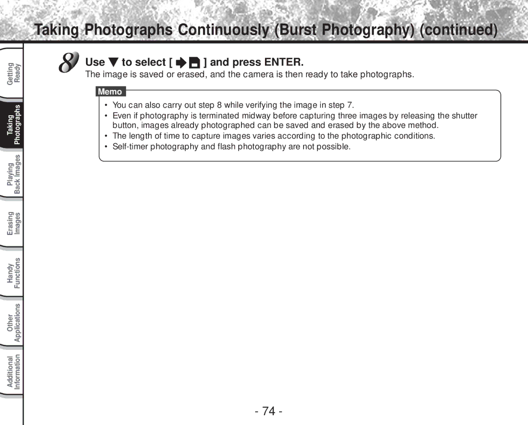 Toshiba PDR-M81 instruction manual Use to select and press Enter 