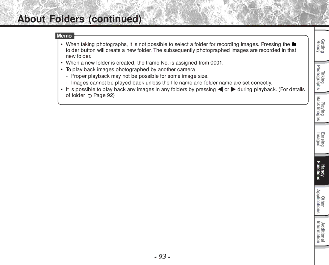 Toshiba PDR-M81 instruction manual About Folders 