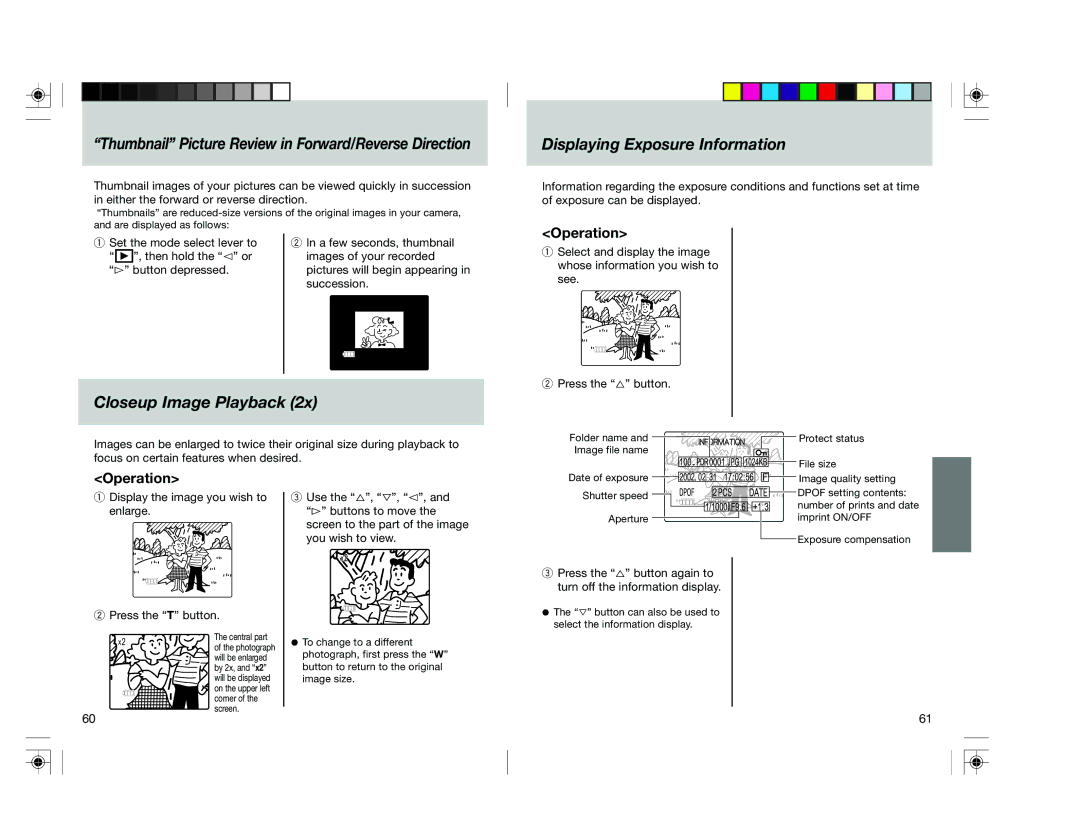 Toshiba pmn user manual Closeup Image Playback, Press the T button 