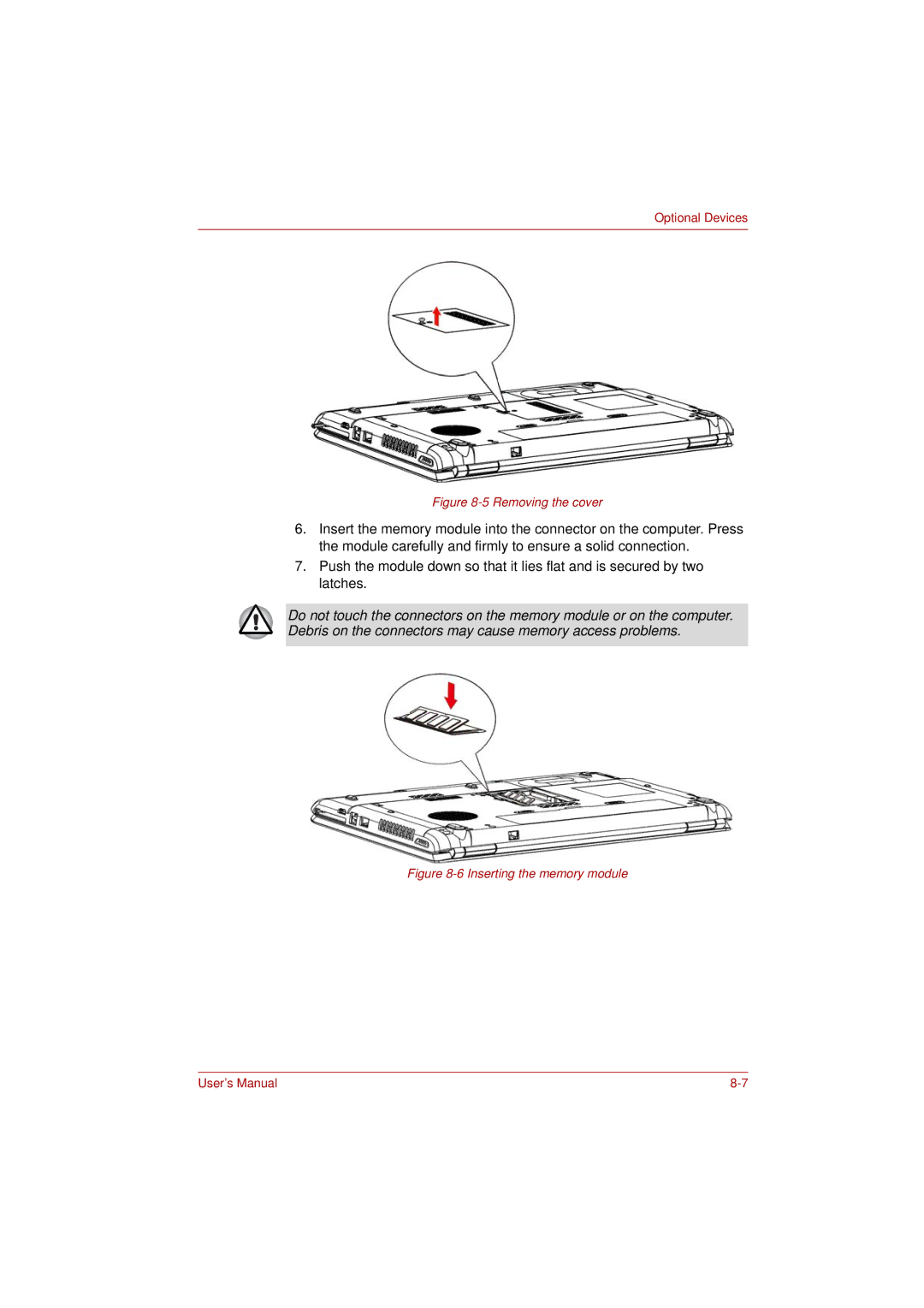 Toshiba PRO L300D user manual Removing the cover 