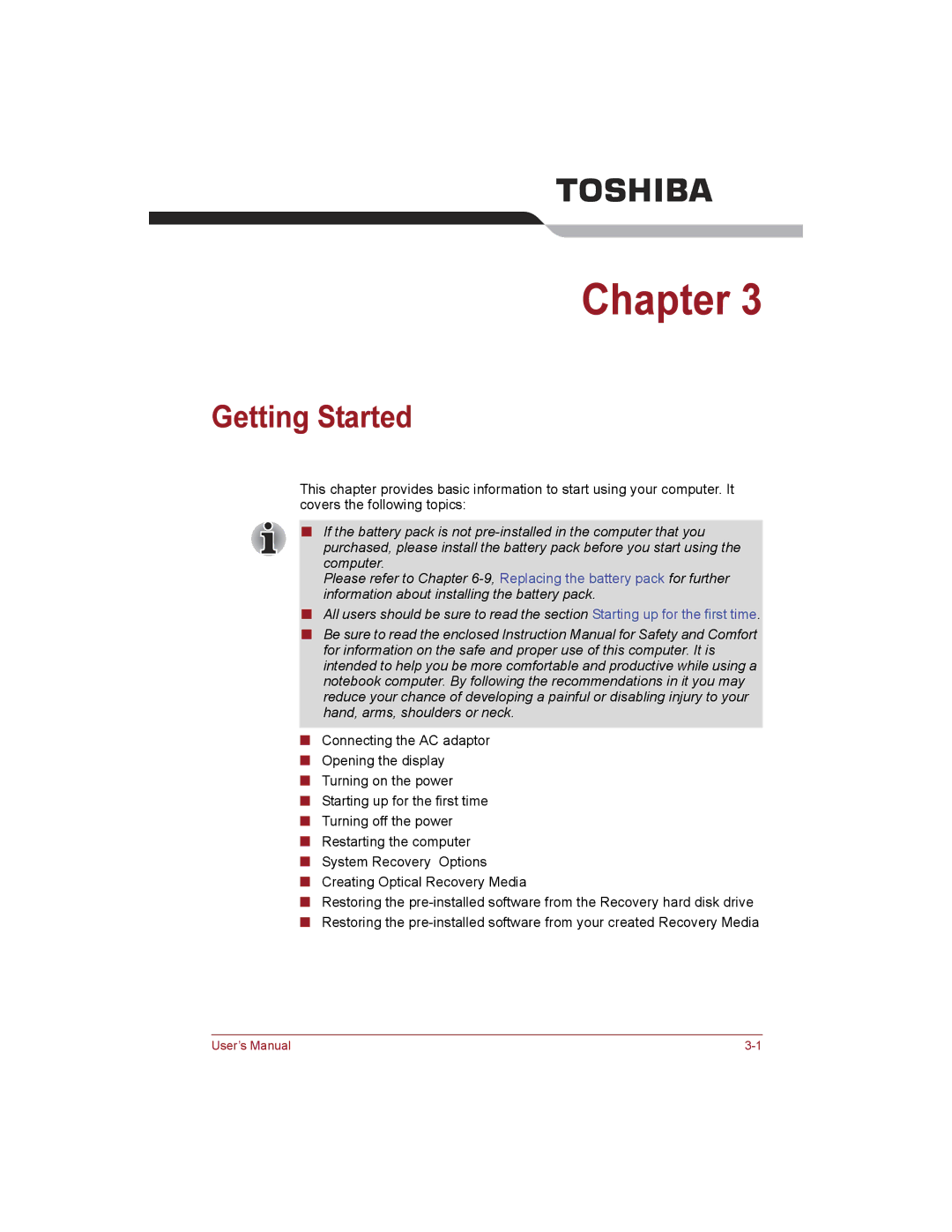 Toshiba PRO L450D manual User’s Manual 