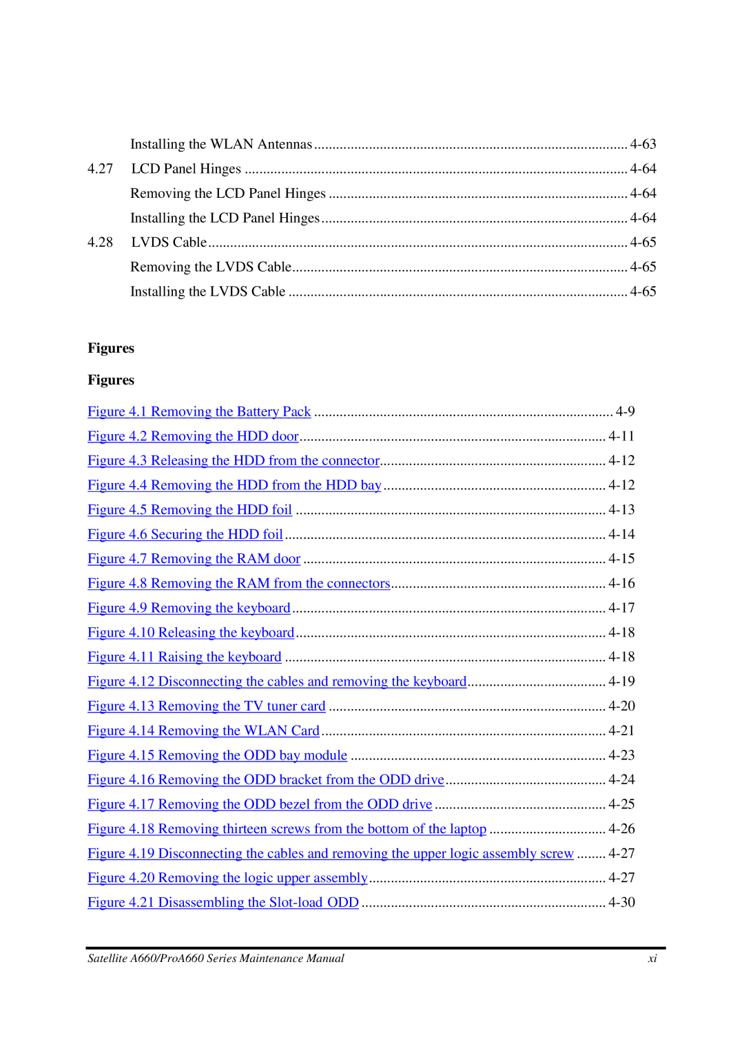 Toshiba PROA660 manual Figures 