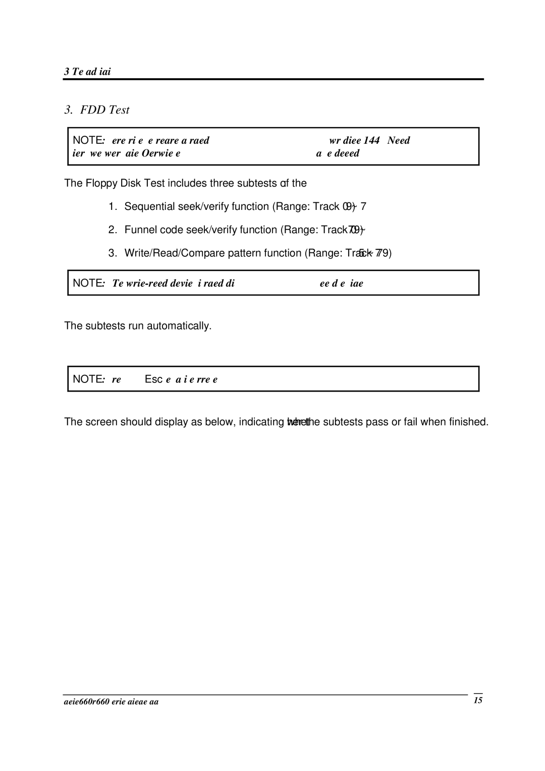 Toshiba PROA660 manual FDD Test 