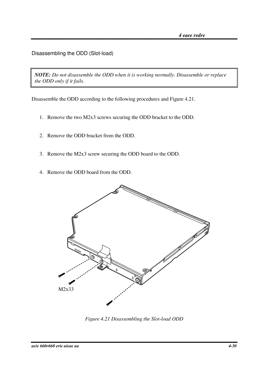 Toshiba PROA660 manual Disassembling the ODD Slot-load, Disassembling the Slot-load ODD 