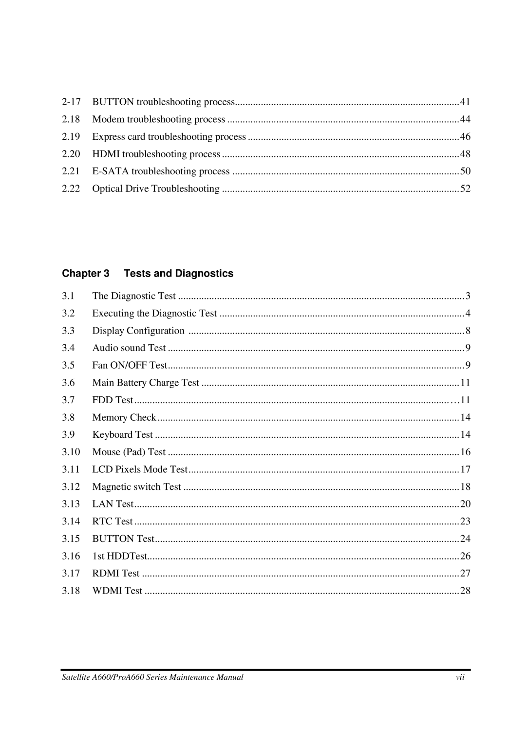 Toshiba PROA660 manual Tests and Diagnostics 