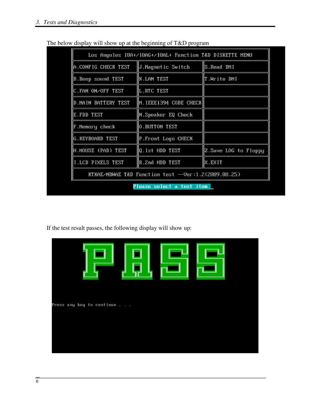 Toshiba PROL450D manual Tests and Diagnostics 