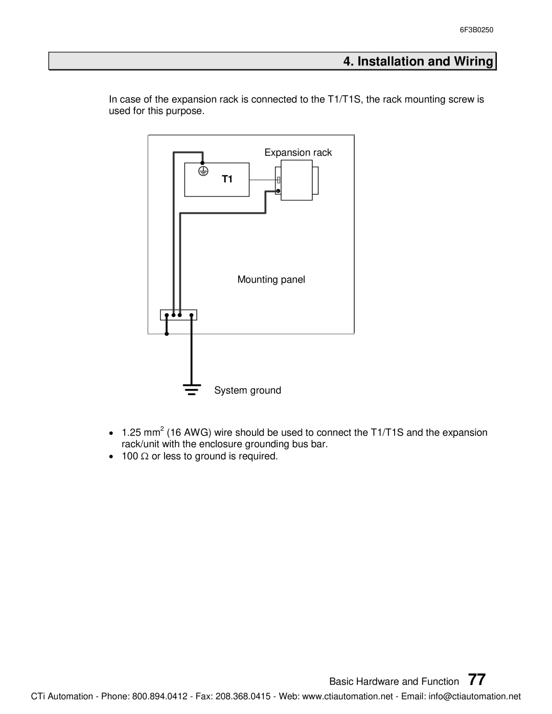 Toshiba 6F3B0250, PROSEC T1 T1S user manual Installation and Wiring 