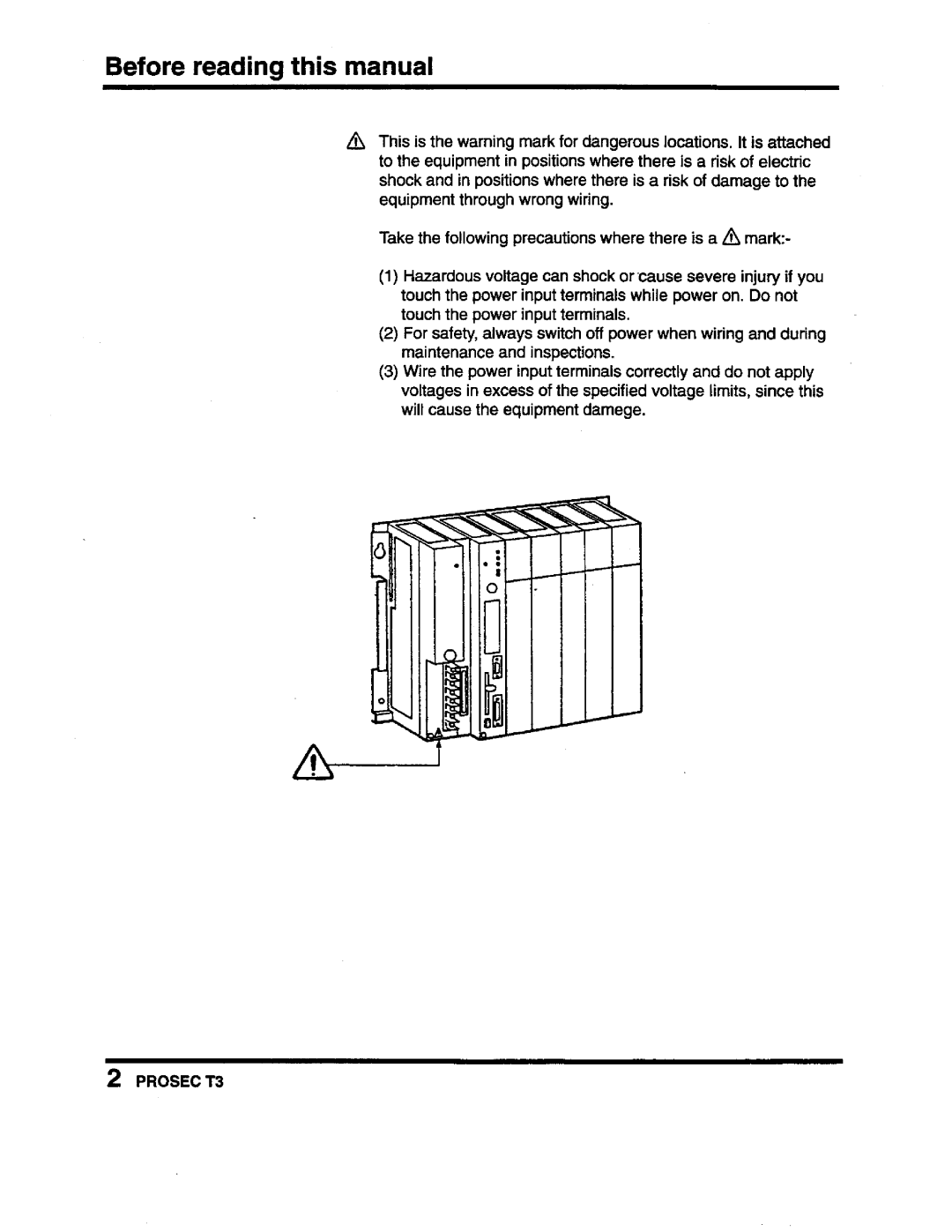 Toshiba PROSEC T3 user manual 