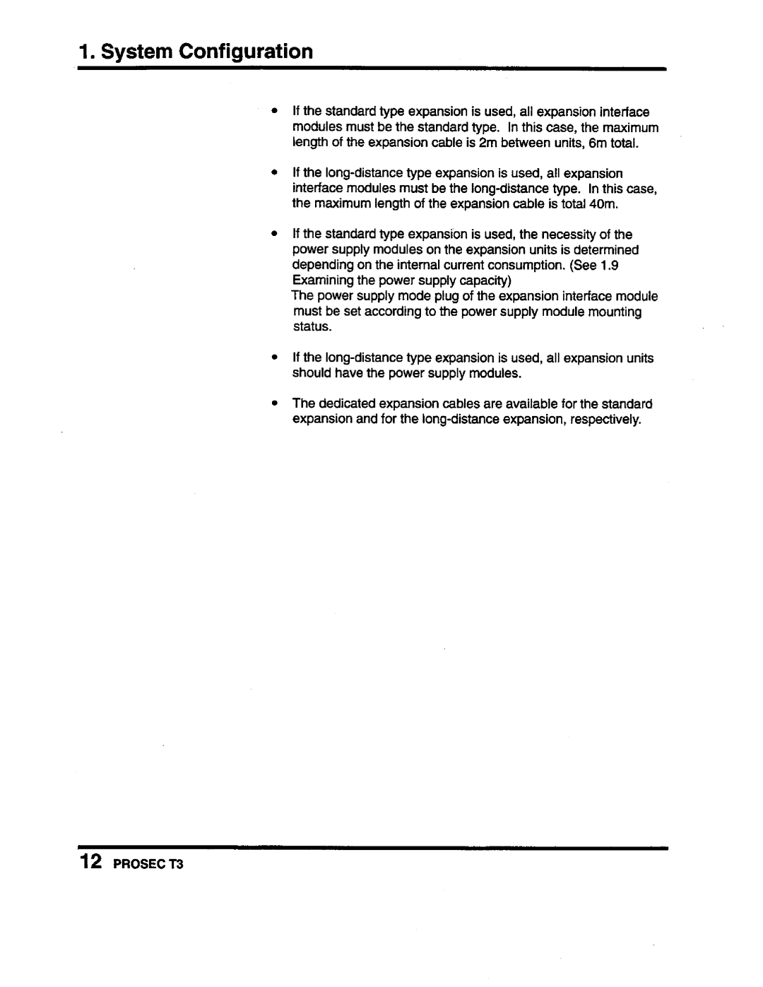 Toshiba PROSEC T3 user manual 