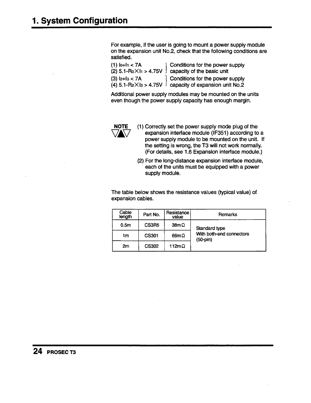 Toshiba PROSEC T3 user manual 